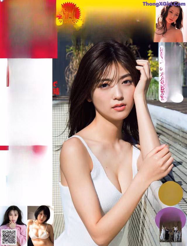 A magazine with a woman in a white dress on the cover.